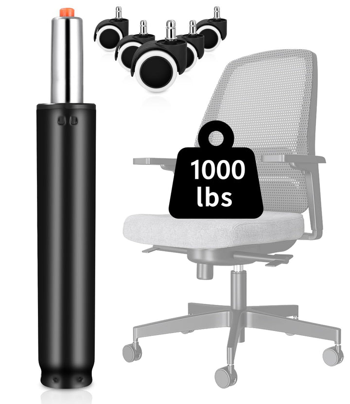 Gasdruckfeder Bürostuhl 275-410 mm, 450KG Belastbarkeit, 5 Rollen für Office Chair und Gaming Stuhl