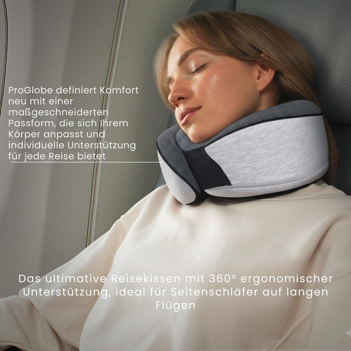 Proglobe Nackenkissen Flugzeug, Reisekissen 100% Memory Foam, Orthopädisches Nackenhörnchen, Ideal f