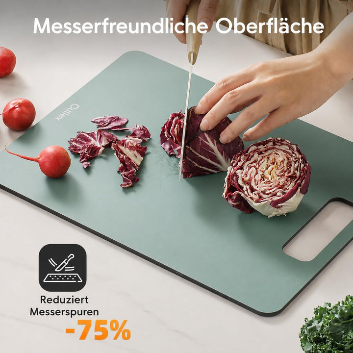 Holzfaser Schneidebrett 2er-Pack, Spülmaschinenfest Verbund-Schneidebrett, Hohe Dichte, Ungiftig, BP