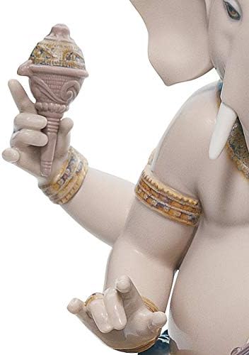 LLADRÓ Figur Veena Ganesha. Ganesha. Porzellan.