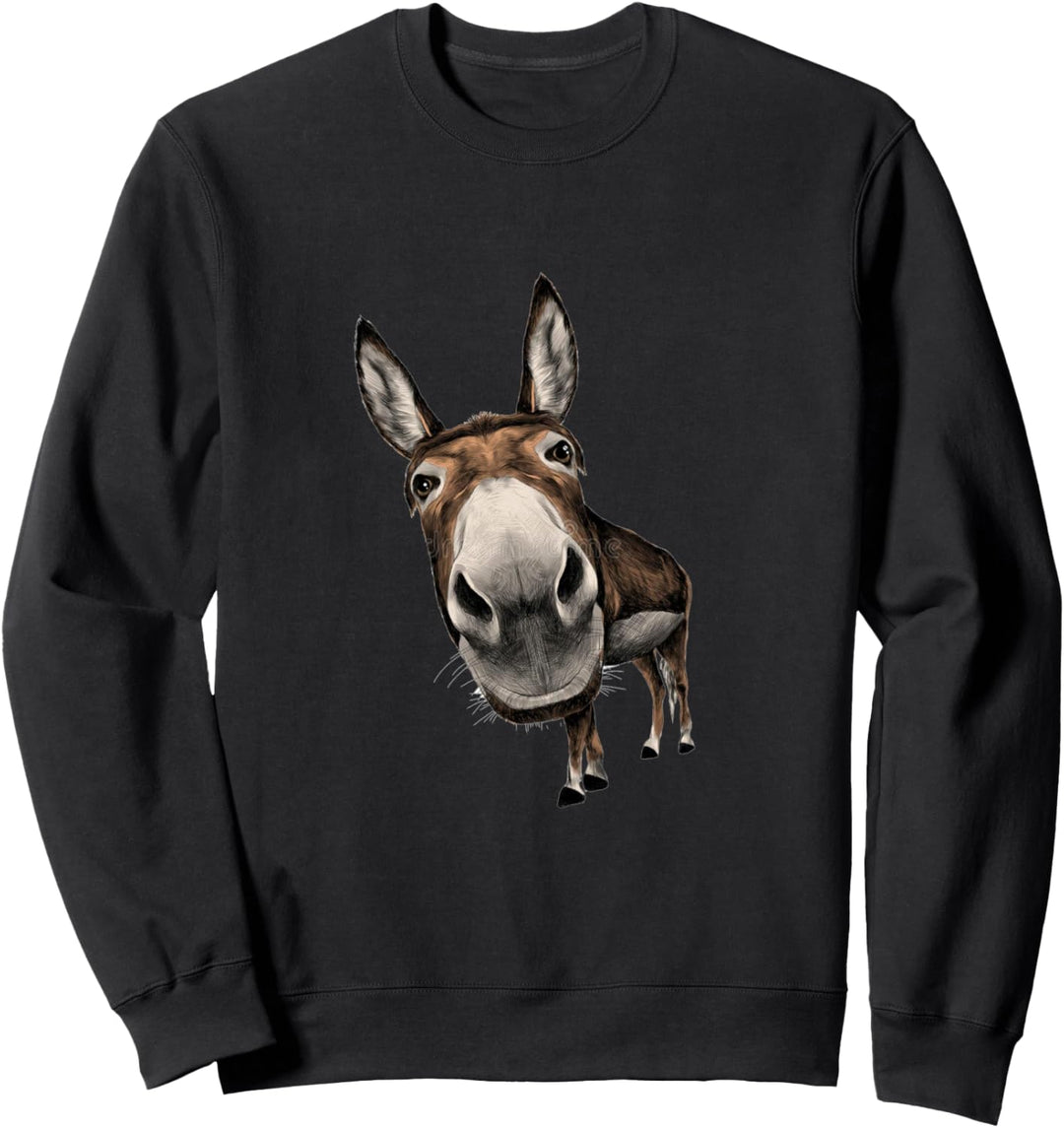 Esel Gesicht Sweatshirt