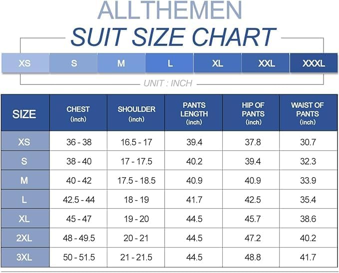 Allthemen Anzug Herren Anzug Slim Fit 3 Teilig Herrenanzug 3-Teilig Anzüge Herren Modern Sakko für B