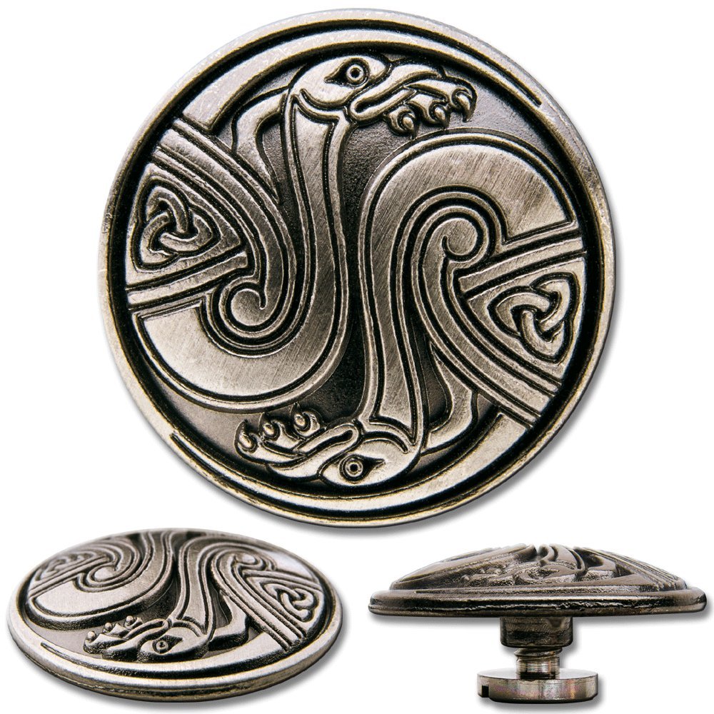 Hoppe &amp; Masztalerz 6 St. Celtic Concho Schraubzierniete, Zierniete, Schraubniete, Screwback Concho,