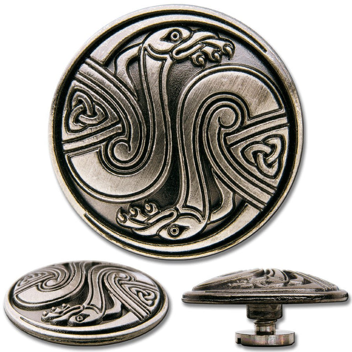 Hoppe &amp; Masztalerz 6 St. Celtic Concho Schraubzierniete, Zierniete, Schraubniete, Screwback Concho,