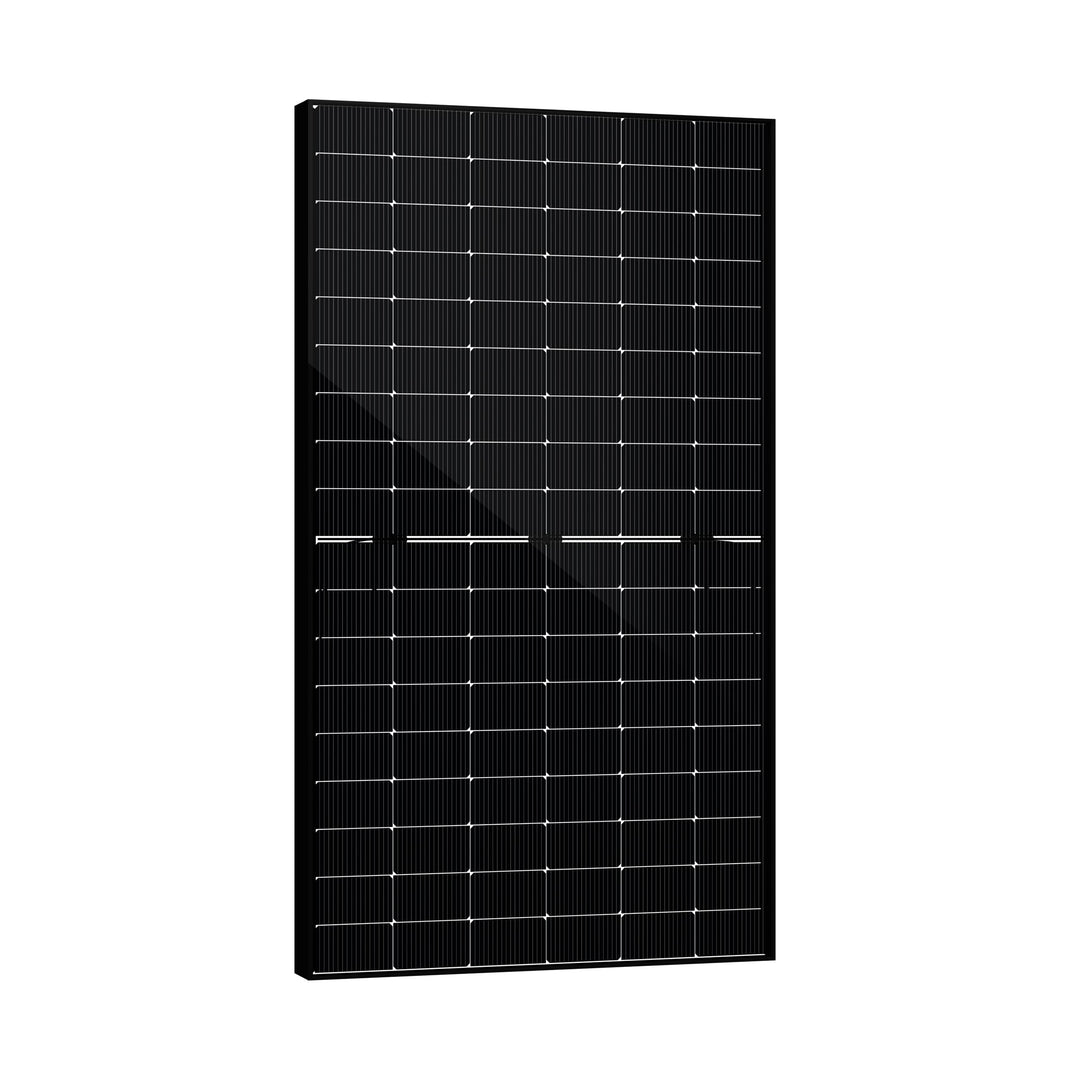 SAKETE Solarpanel 500W Bifazial (+100W), Solarmodul Doppelglas Full Black, N-Typ Photovoltaik Modul