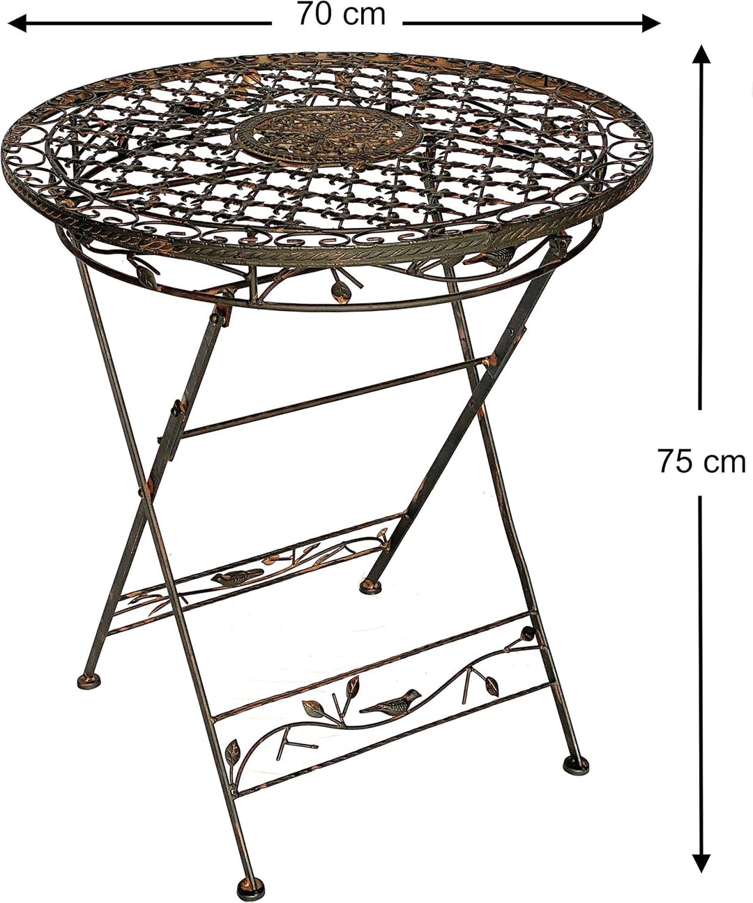 Tisch "Avis" Klapptisch aus Metall 1850 Schmiedeeisen Gartentisch GartenmÃ¶bel