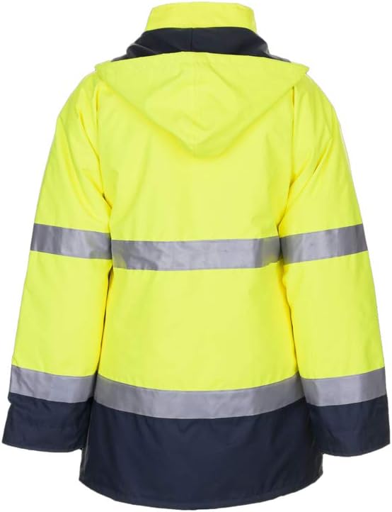 Planam Grösse XL Herren Warn-/Wetterschutz Parka 2-farbig gelb marine Modell 2057 XL Gelb, Marine, X