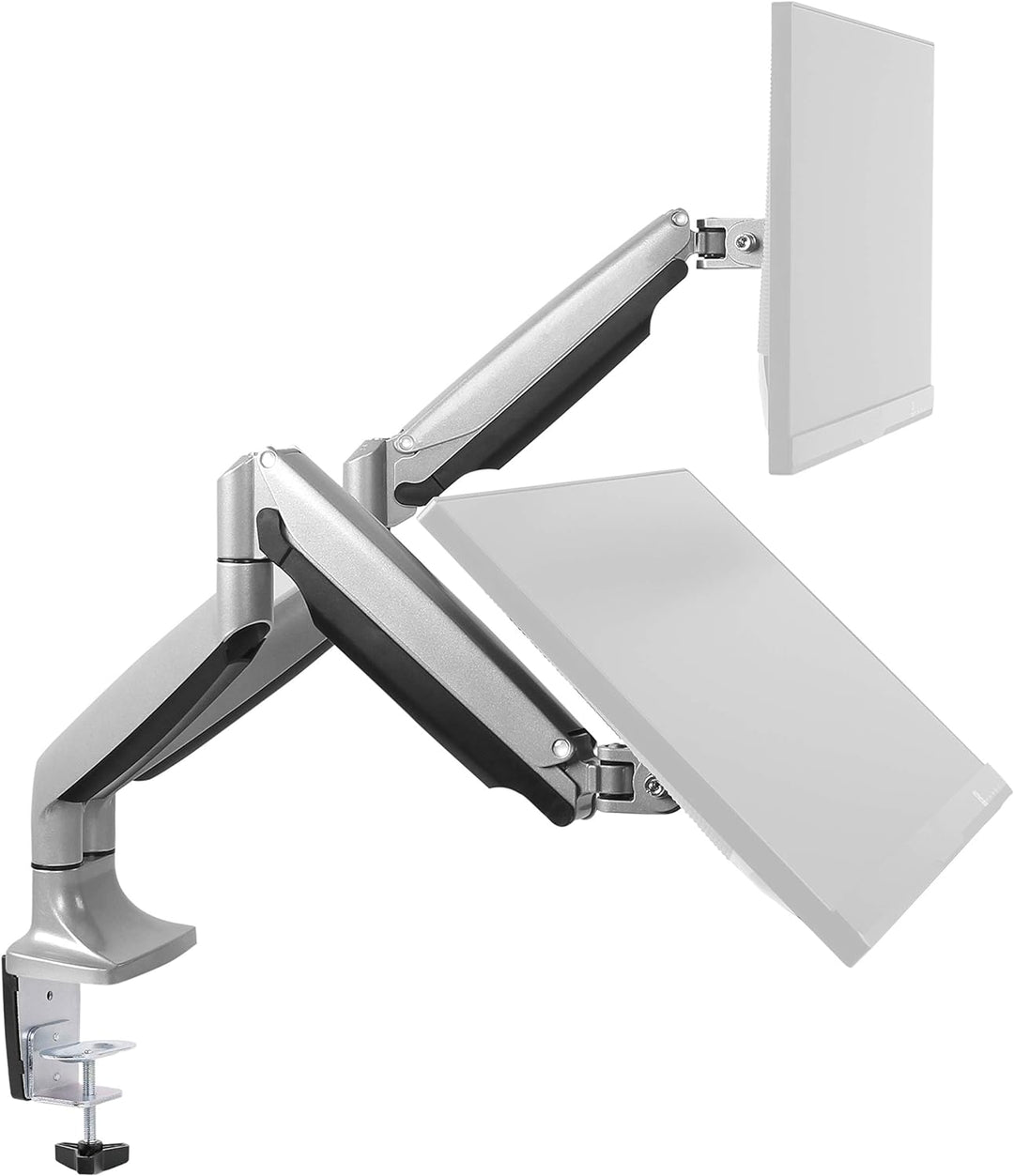 RICOO Monitor Halterung Tisch Gasdruckfeder für 15-27 Zoll, VESA Tischhalterung, Monitorarm TS9811,