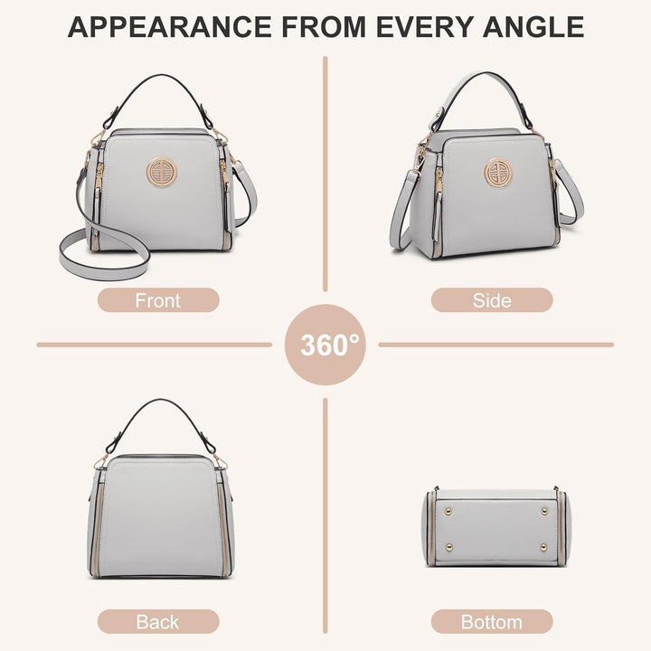 Miss Lulu Umhängetasche Damen Schultertasche Handtasche Crossbody Taschen Henkeltasche Mädchen PU Le