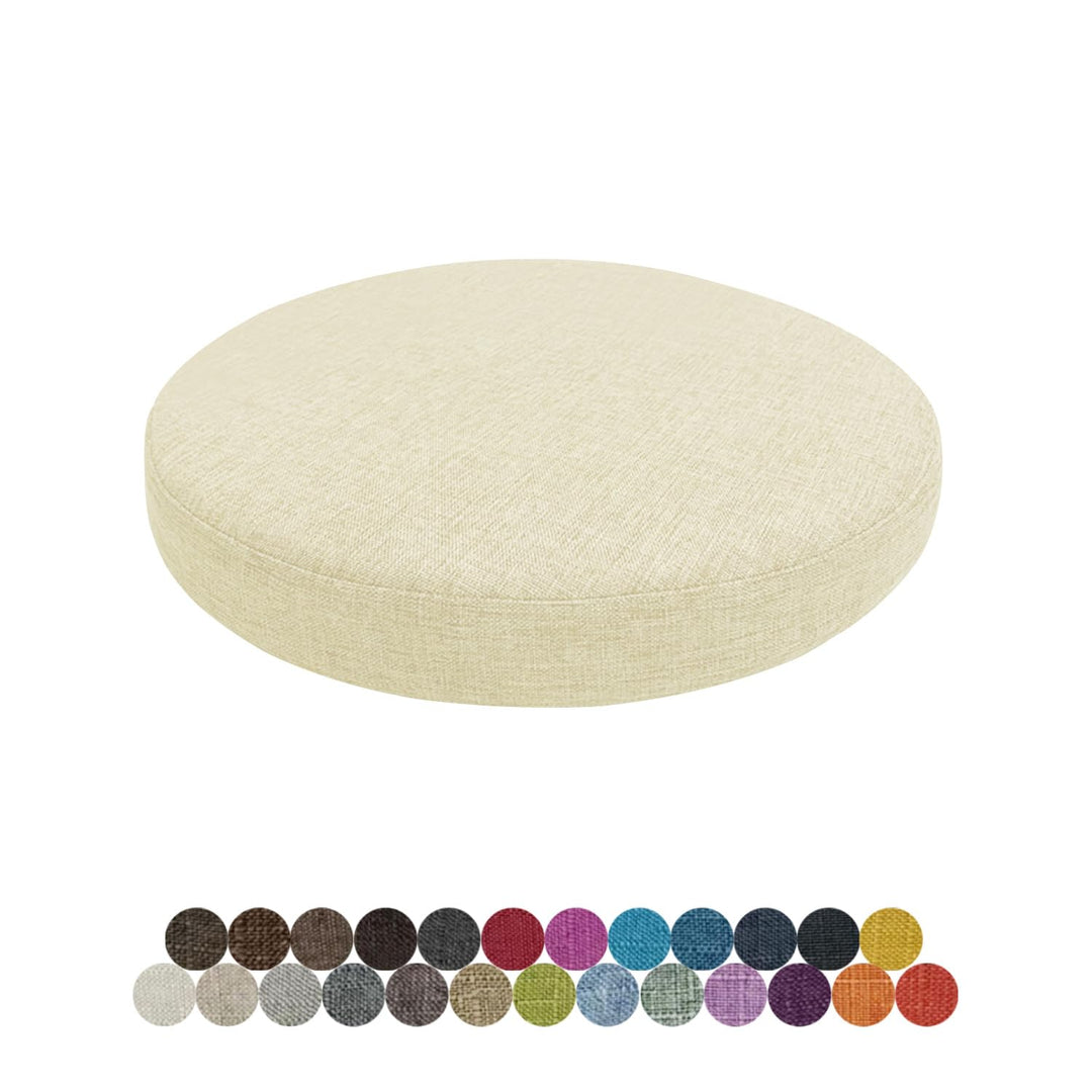Rund Sitzkissen Stuhlkissen 40 X 40 X 3CM(1 Pieces) Leinen Sitzpolster Abnehmbares Memory Schaum Run