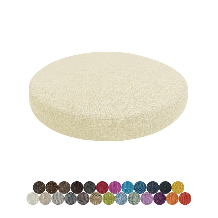 Rund Sitzkissen Stuhlkissen 40 X 40 X 3CM(1 Pieces) Leinen Sitzpolster Abnehmbares Memory Schaum Run
