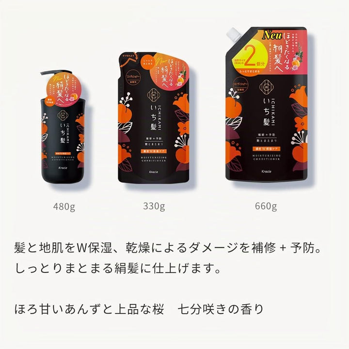 Ichikami Dense W Moisturizing Care Hair Conditioner Pump - 480ml