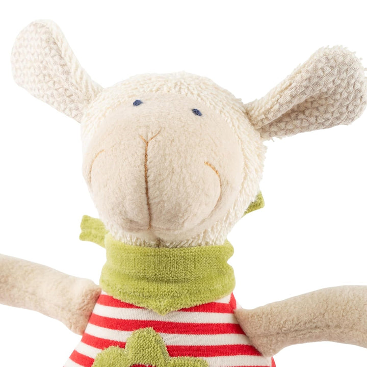 SIGIKID 39055 Spieluhr Schaf Green Mädchen Babyspielzeug empfohlen ab Geburt rot Beige/Rot gestreift
