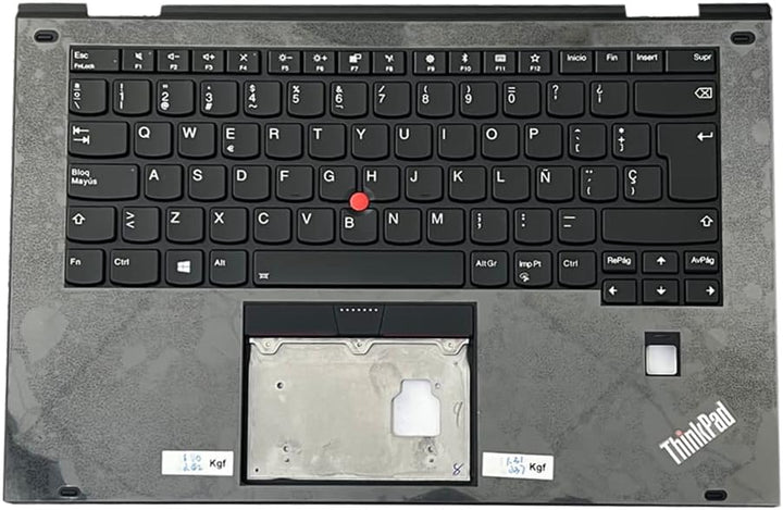 Gintai Spanisch Tastatur C-Schale Handballenauflage für Lenovo ThinkPad X1 Yoga 2nd Gen 20JD 20JE 20