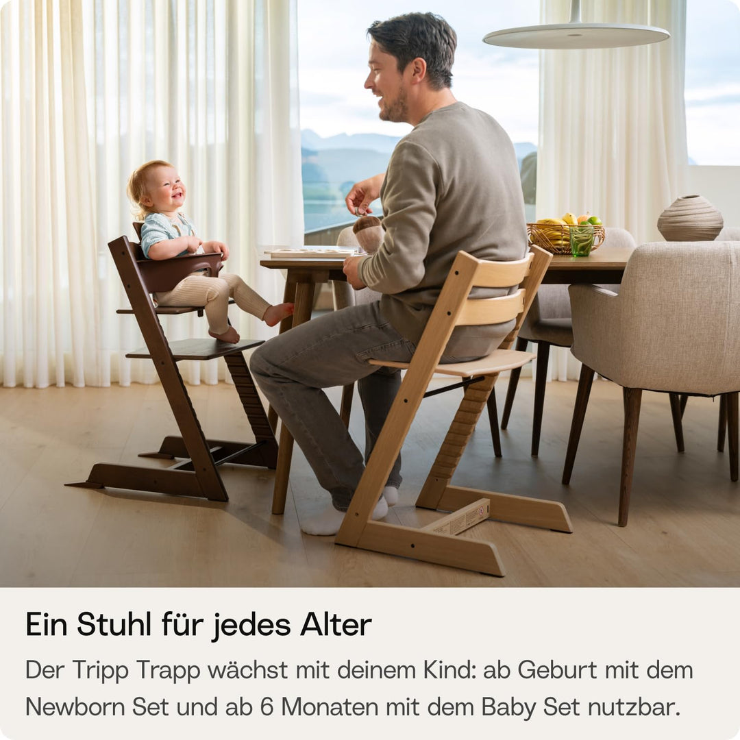 Tripp Trapp Stuhl von Stokke, Warm Brown - Verstellbarer, anpassbarer Stuhl für Kleinkinder, Kinder