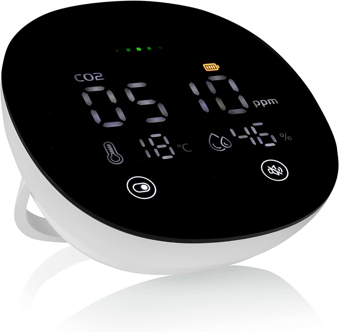 Smartwares 3-in-1 Luftqualitätsmelder FGA-13950 - CO2, Temperatur und Luftfeuchtigkeit - 78 DB – mit