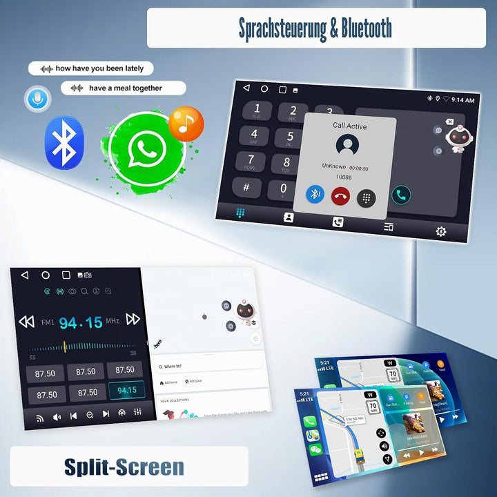CAMECHO 2+64G Autoradio 7 Zoll Navi für BMW E39 E53 M5 X5 mit Rückfahrkamera, Android 13 Wireless Ca