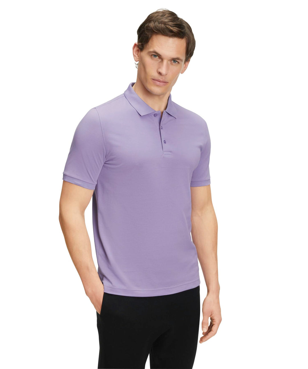 FALKE Herren Basic Polo Shirt Piqué Polohemd weich hautfreundlich atmungsaktive Baumwolle 1 Stück S