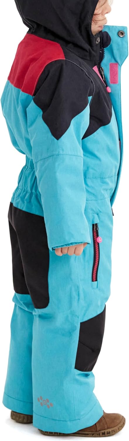 Killtec Unisex Kinder Kesley Mini Skioverall/Schneeanzug Mit Kapuze 86-92 Türkis, 86-92 Türkis