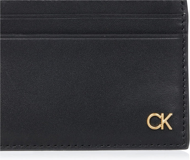 Calvin Klein Herren Icon 4 Fächer Kartenhalter mit Reissverschluss, Schwarz, Einheitsgrösse, schwarz