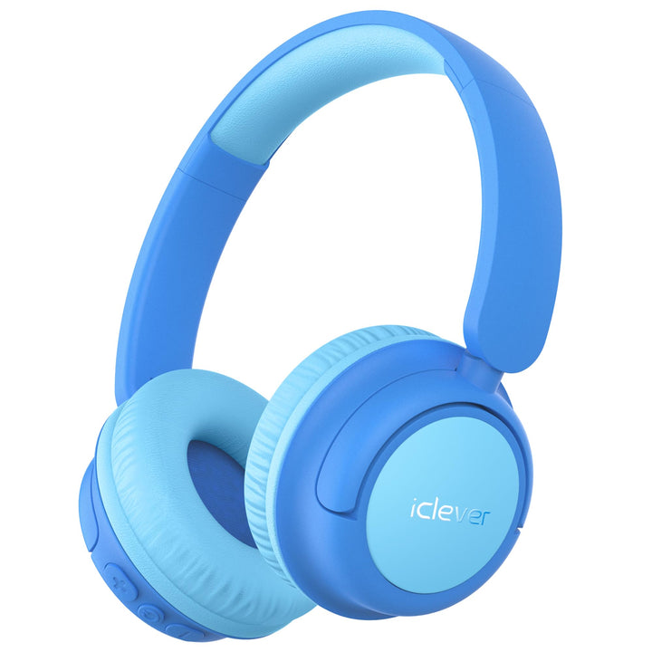iClever Bluetooth Kopfhörer Kinder, 60 Std Akku, 74/85 dBA Lautstärkebegrenzung, Stereo-Sound, Typ-C