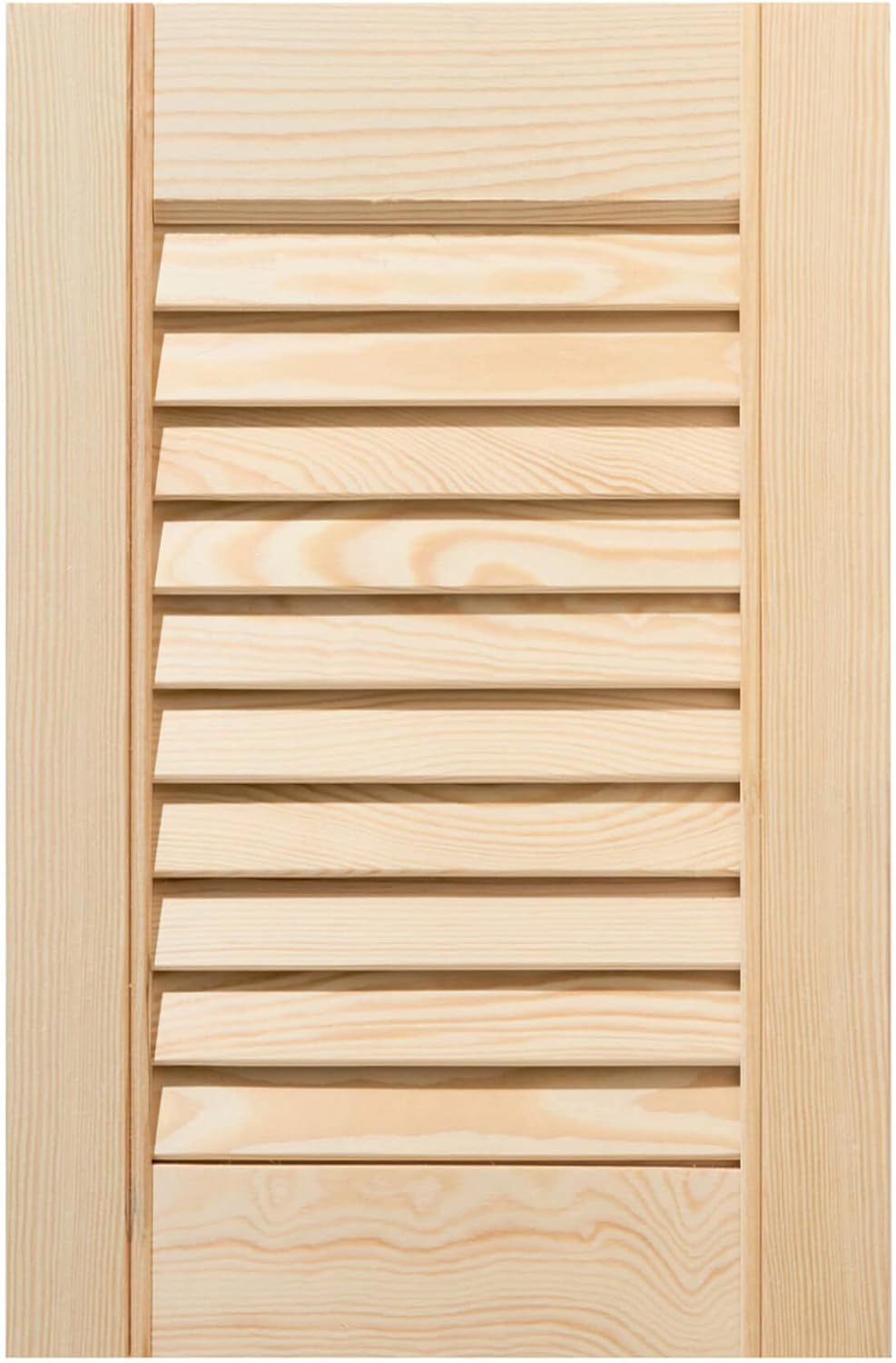 Lamellentüren 39,5 x 29,4 cm Holztür natur mit offenen Lamellen für Regale, Schränke, Möbel | Kiefer