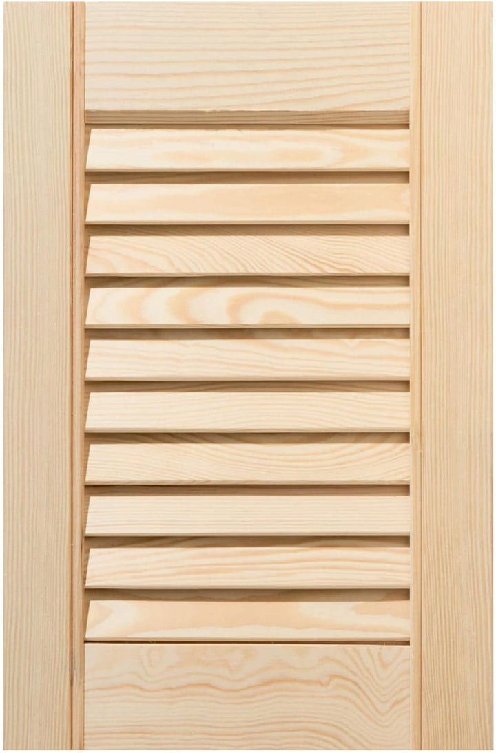 Lamellentüren 39,5 x 29,4 cm Holztür natur mit offenen Lamellen für Regale, Schränke, Möbel | Kiefer