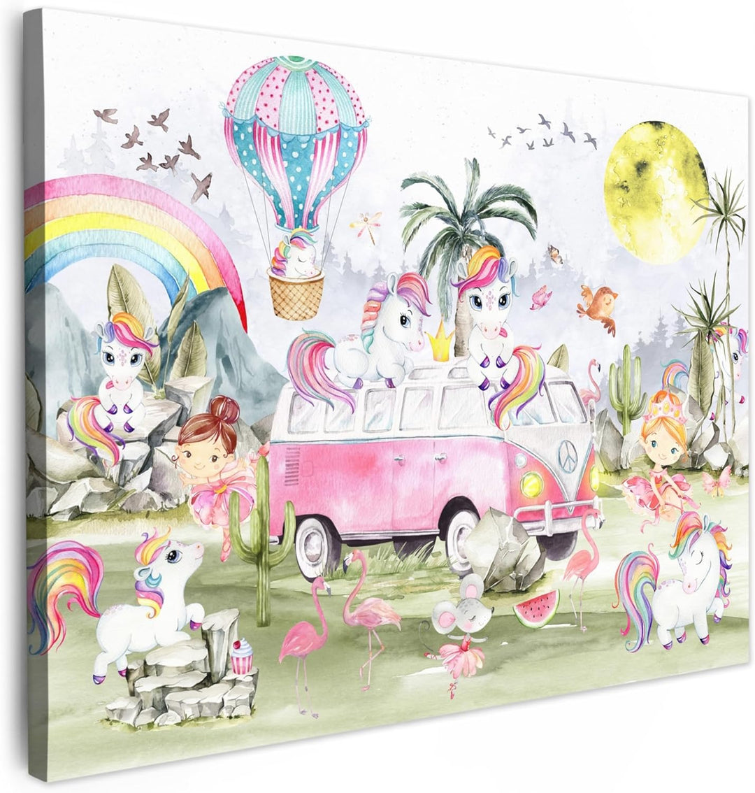 MuchoWow© Leinwände 70x50 cm Wall Decoration Bilder Kinderzimmer Mädchen Pictures Canvas Painting Wa
