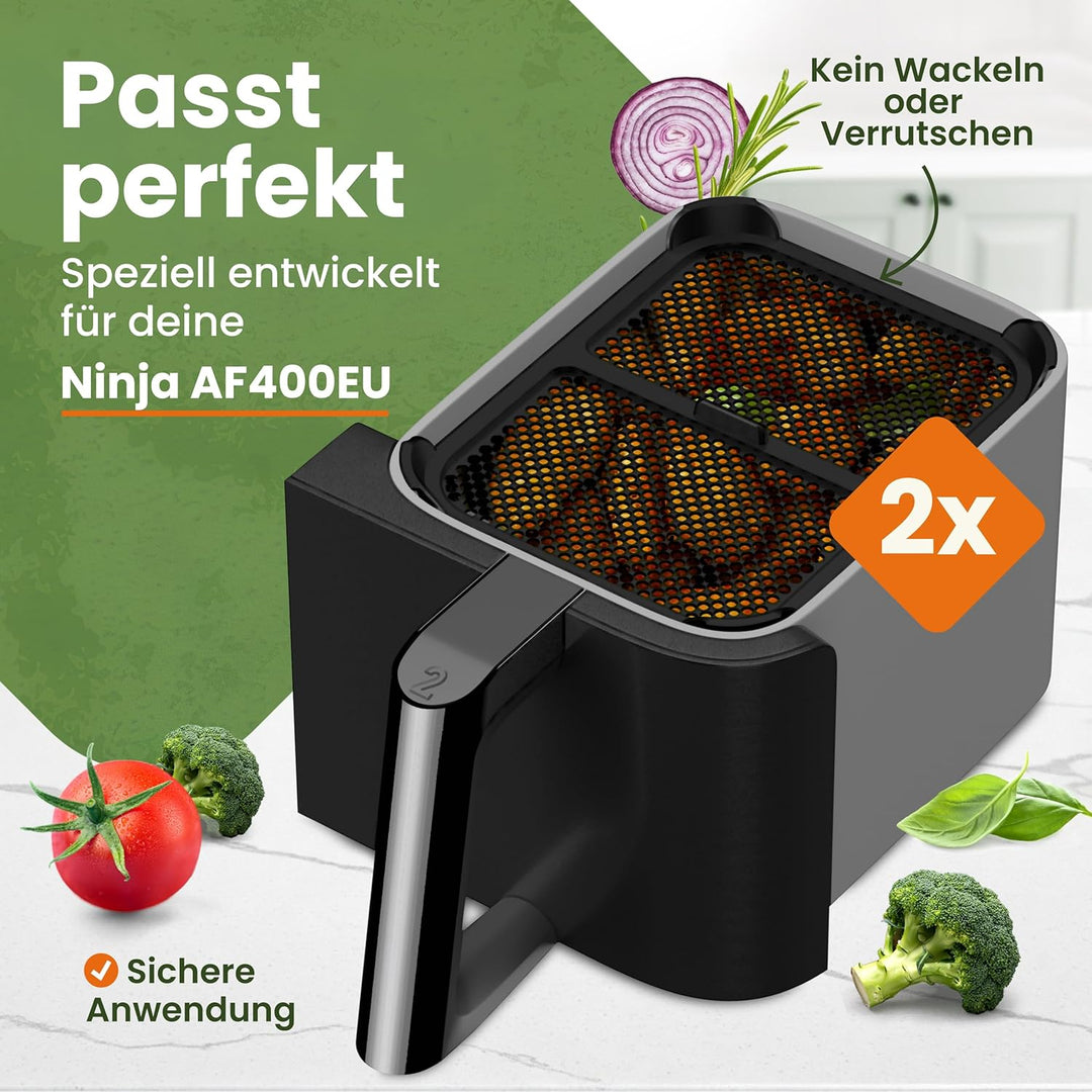 2x Premium Spritzschutz Ninja AF400EU | Spritzschutz Airfryer Ninja [TESTSIEGER] Ninja Heissluftfrit
