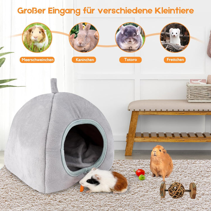 ONEJU Meerschweinchenbett, Meerschweinchenversteck, Kaninchenbett, Kaninchenversteck, Meerschweinche