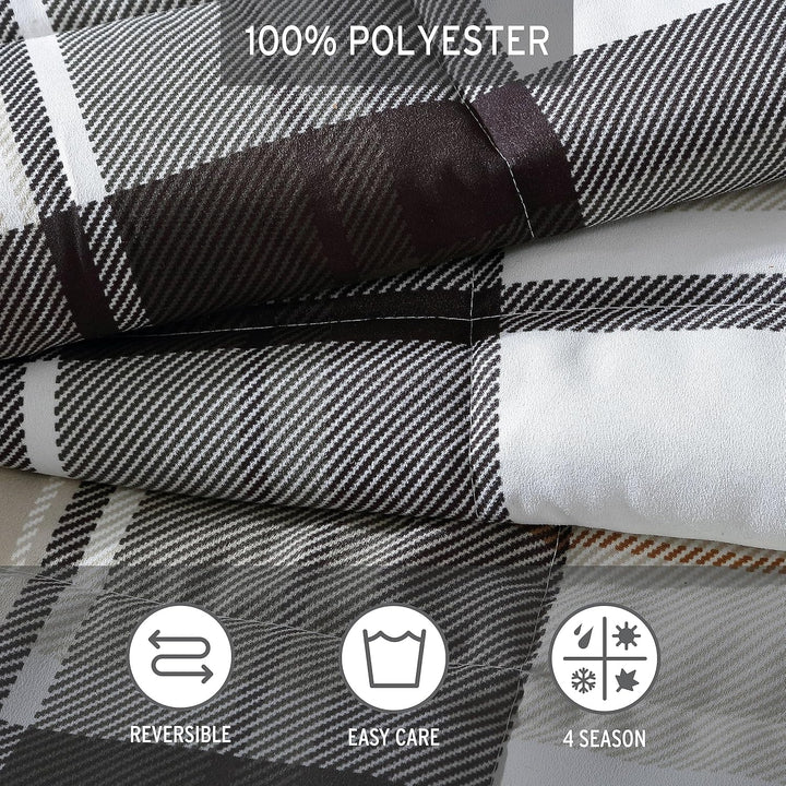 Eddie Bauer | Normandy-Kollektion | Bettwäsche-Set – weich und gemütlich, wendbar, Polyester, Grau,