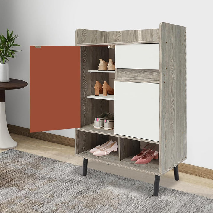 Schuhschrank Mit Türen Freistehender Schuhkommode Schuhkipper Flurschrank Schuhkipepr Aus Holz Mit S