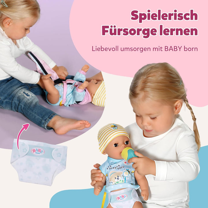 BABY born Lukas (Little Baby Boy) - 36 cm grosse Babypuppe - 7 Funktionen inkl. Accessoires & Stramp