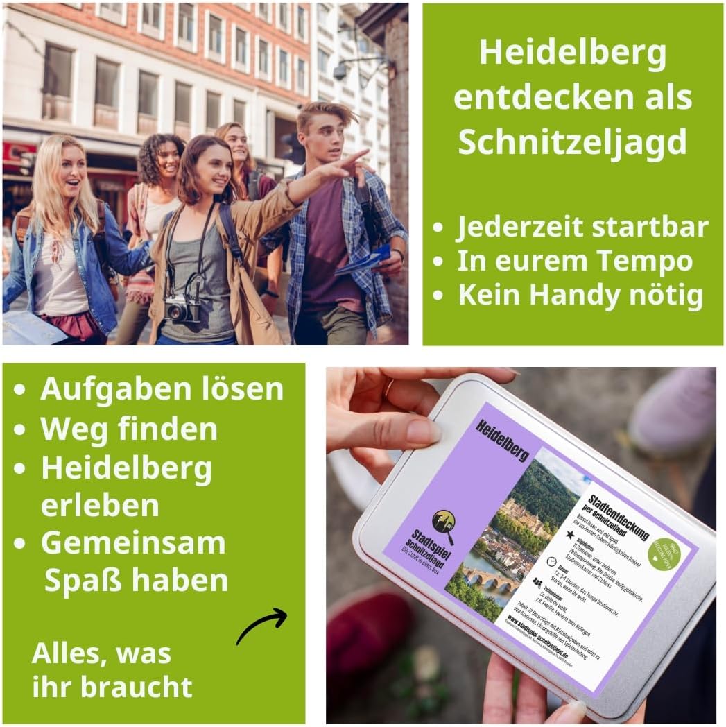 Schnitzeljagd Heidelberg: Stadtspiel Heidelberg als Schnitzeljagd für Familien, Klassenfahrten oder