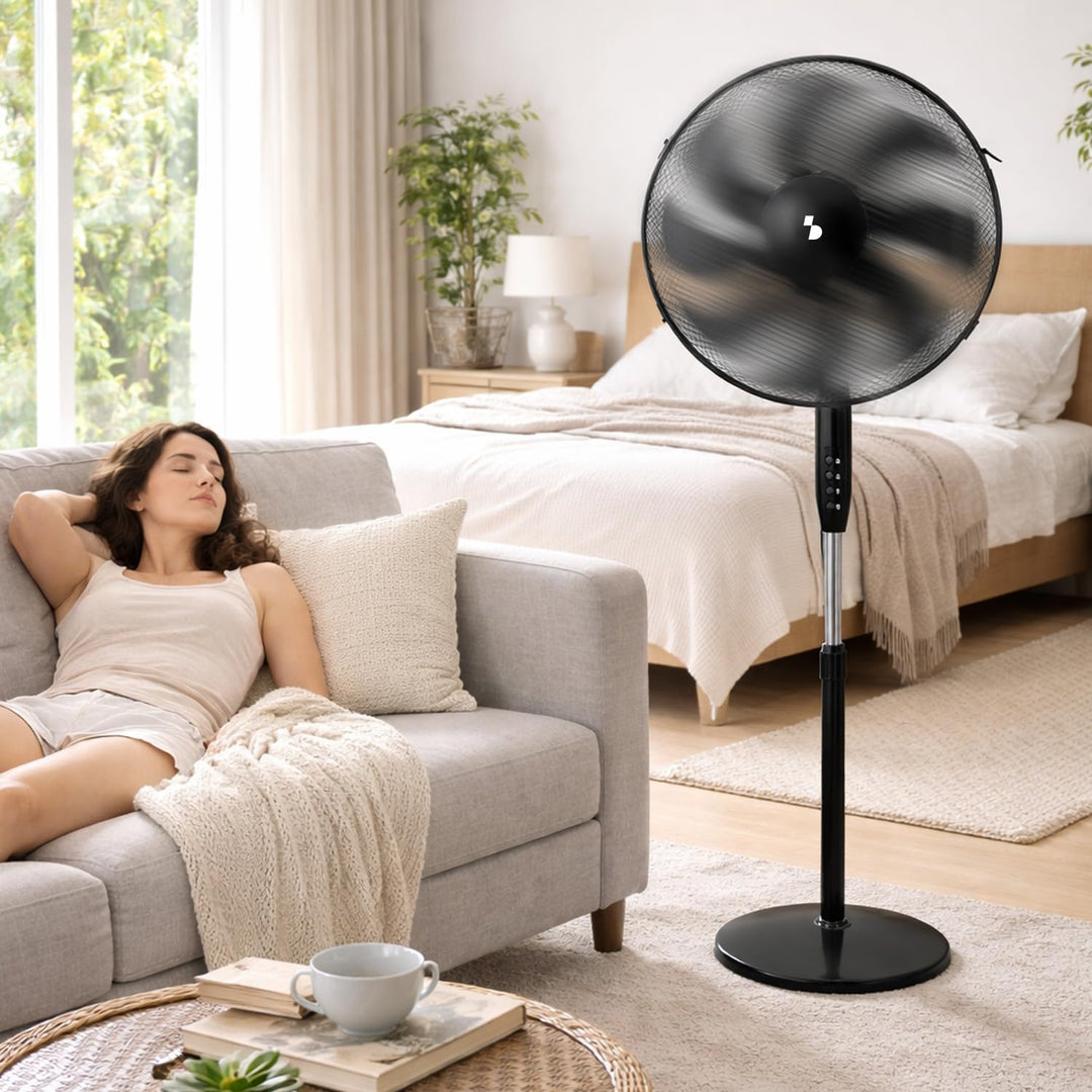 BEPER P206VEN120 Standventilator mit 7 Flügeln, 40 cm, Oszillationsfunktion, 3 Geschwindigkeitsstufe