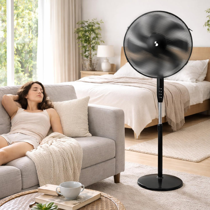 BEPER P206VEN120 Standventilator mit 7 Flügeln, 40 cm, Oszillationsfunktion, 3 Geschwindigkeitsstufe