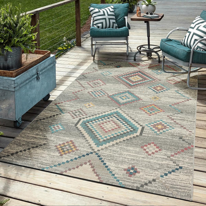 Mia´s Teppiche Bliss robuster Outdoor Teppich, modernes Design, Wetterfest & UV-beständig, für Balko