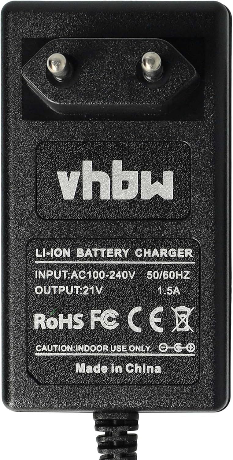 vhbw 220V Netzteil Ladegerät Ladekabel kompatibel mit Werkzeug Gardena High Delimber TCS Li-18/20, L