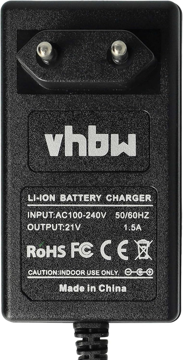 vhbw 220V Netzteil Ladegerät Ladekabel kompatibel mit Werkzeug Gardena High Delimber TCS Li-18/20, L