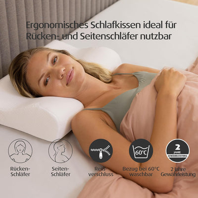 TEMPUR Millennium Kopfkissen Memory Foam, ergonomisches Nackenstützkissen für Rücken- und Seitenschl