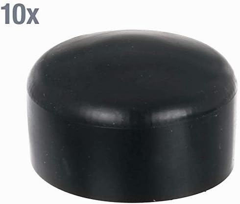 Alberts 831974 Pfostenkappe für runde Metallpfosten | Kunststoff, schwarz | für Pfosten-Ø 60 mm | 10