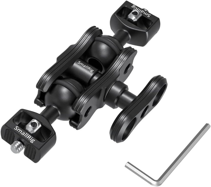 SmallRig Gelenkarm mit Doppelkugelkopf 1/4 Zoll Schraube Schwarz Kugelkopf Hauptmaterial Edelstahl A