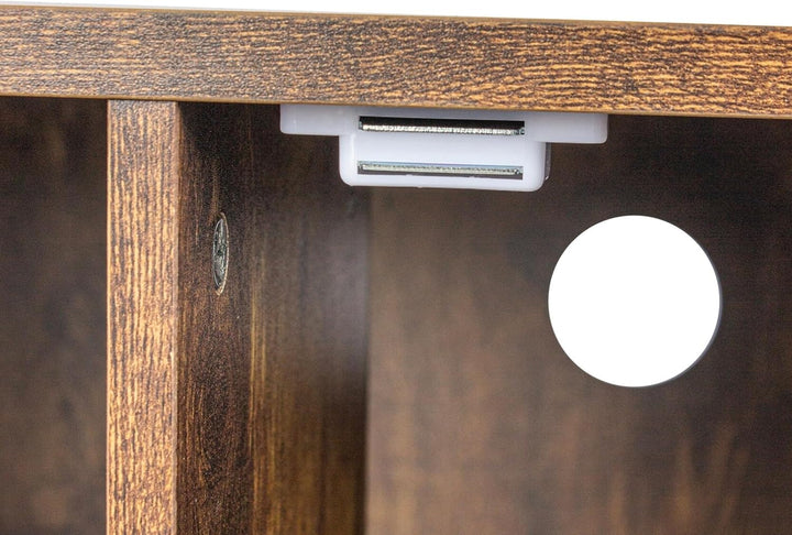 Relaxdays Katzenschrank für Katzentoilette, XXL, 2 Kammern, Katzenhaus mit Katzenklomatte, HBT 65x12