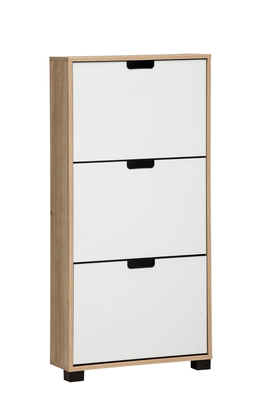 Schildmeyer Schuhschrank Schuhkipper Emmik 159445, weiss Eiche Dekor/weiss matt, 59,8 x 19,5 x 124 c