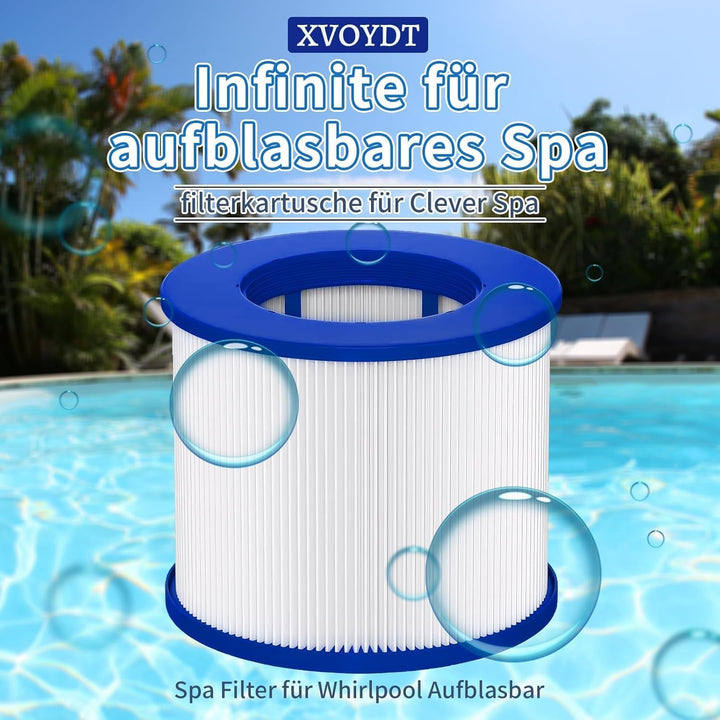 Ersatz Whirlpool Filter für aufblasbares Spa | Kartusche mit Schraubgewinde für Infinite Spa filter,