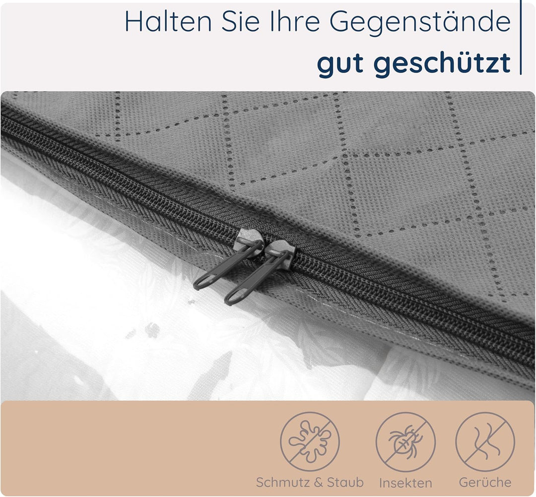4CONVY Bettbezug zum Aufbewahren von Bettwäsche - Box mit grossem Fenster und Griff - faltbare Aufbe