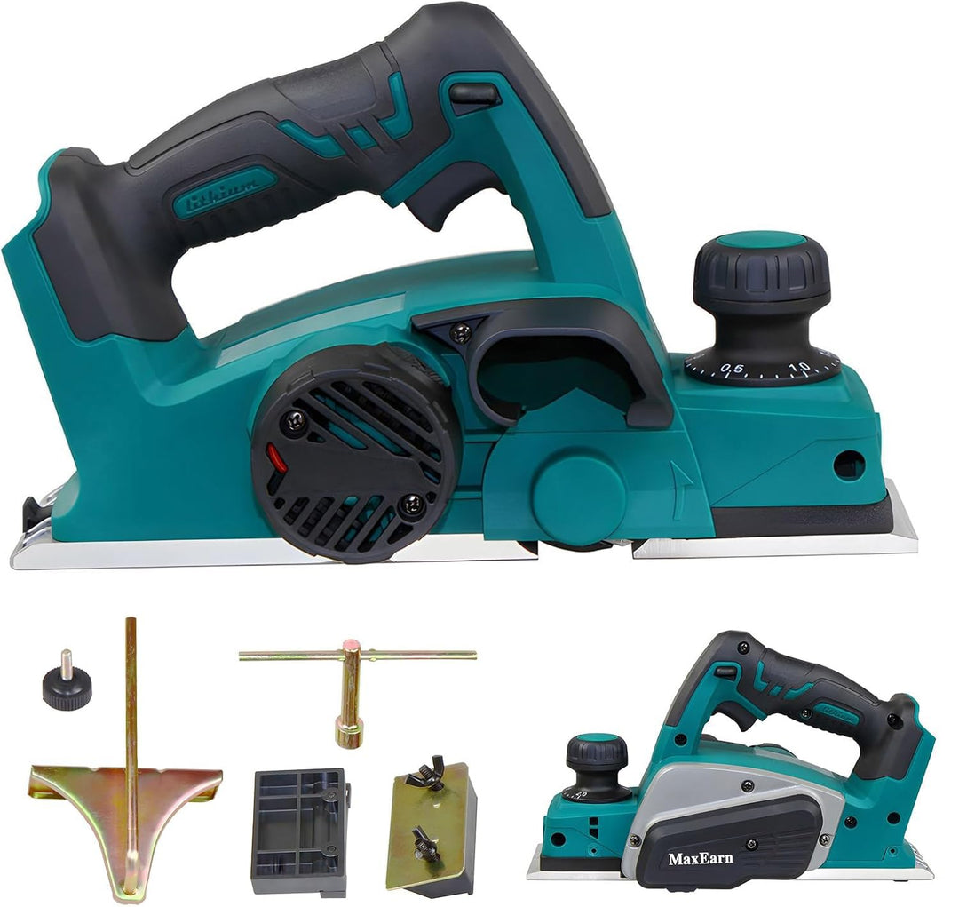 Akku-Hobel Kompatibel mit Makita 18V Akku, Professional 18V Akku Hobel Handhobel Elektrohobel Einhan