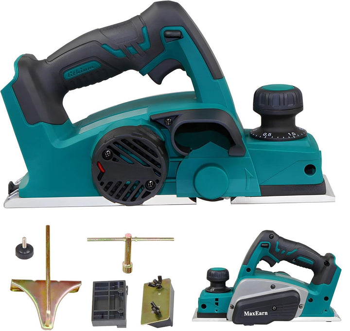 Akku-Hobel Kompatibel mit Makita 18V Akku, Professional 18V Akku Hobel Handhobel Elektrohobel Einhan