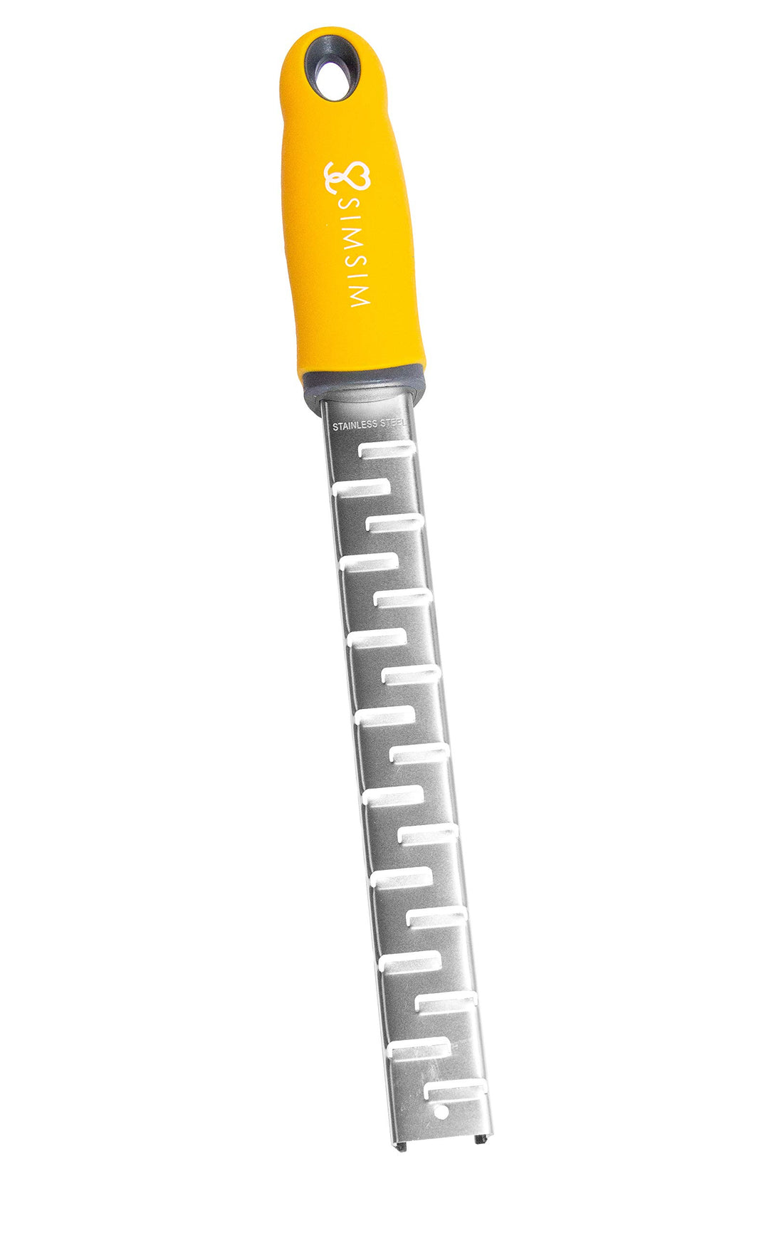 SimSim Profi Hobel, superscharfe Reibe, Edelstahl, lang, schmal, edel, spülmaschinengeeignet, gelber