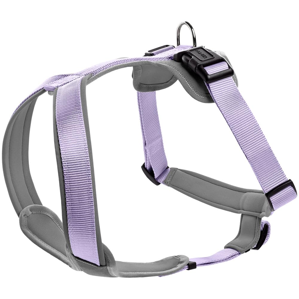 Hunter Hundegeschirr NEOPREN, Farbe: Lavendel/grau, strapazierfähiges Nylon, mit weichem Neopren gep